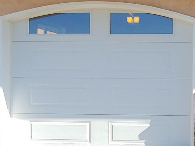 Modern garage door installed by Bob's Door Service in Penticton